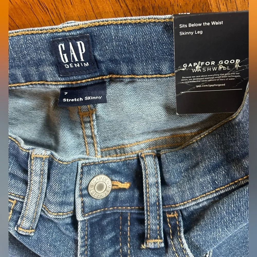 GAP Stretch Skinny Jeans Boys Size 7 | NEW | Adjustable Waist Denim